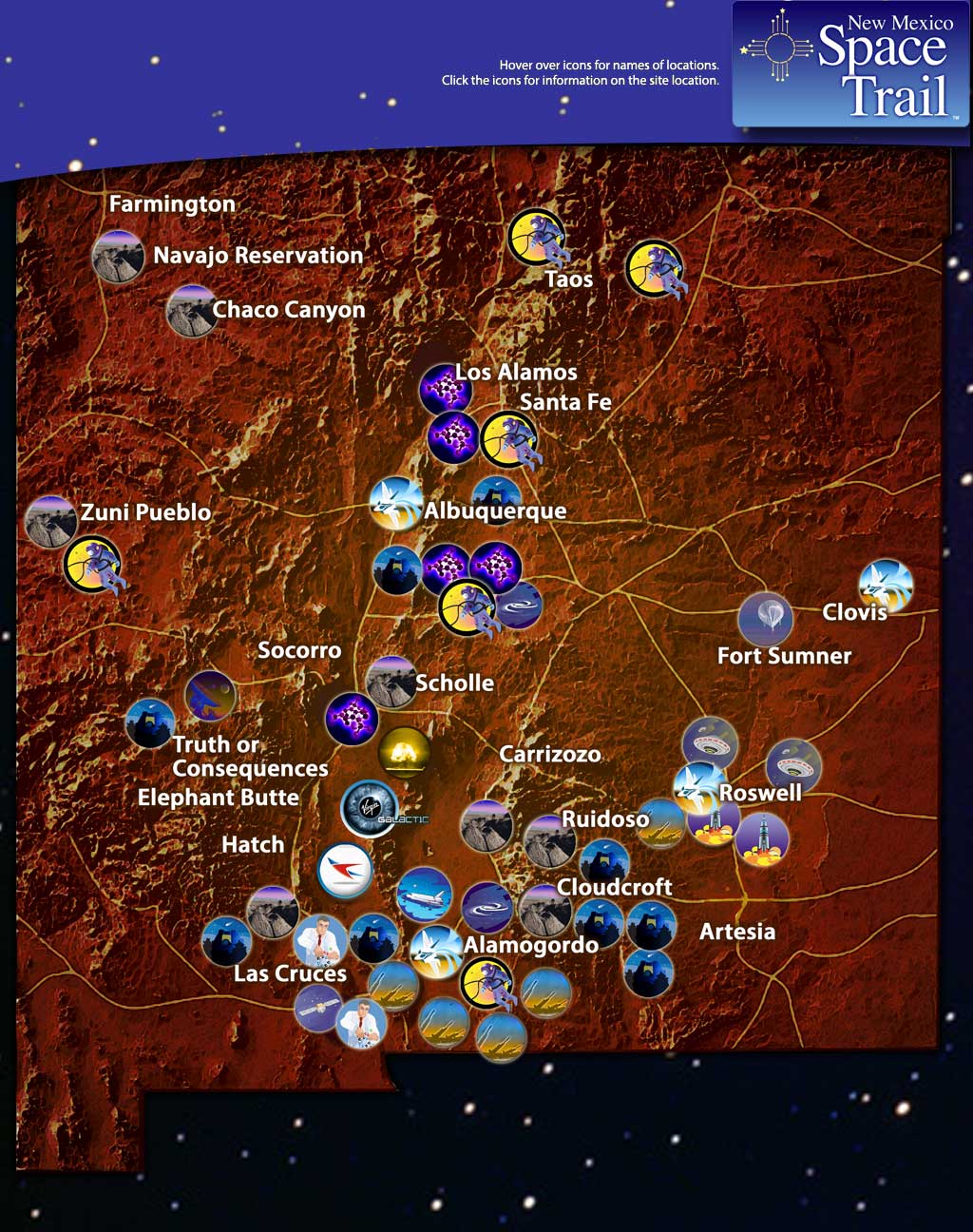 NM Space Trail Map